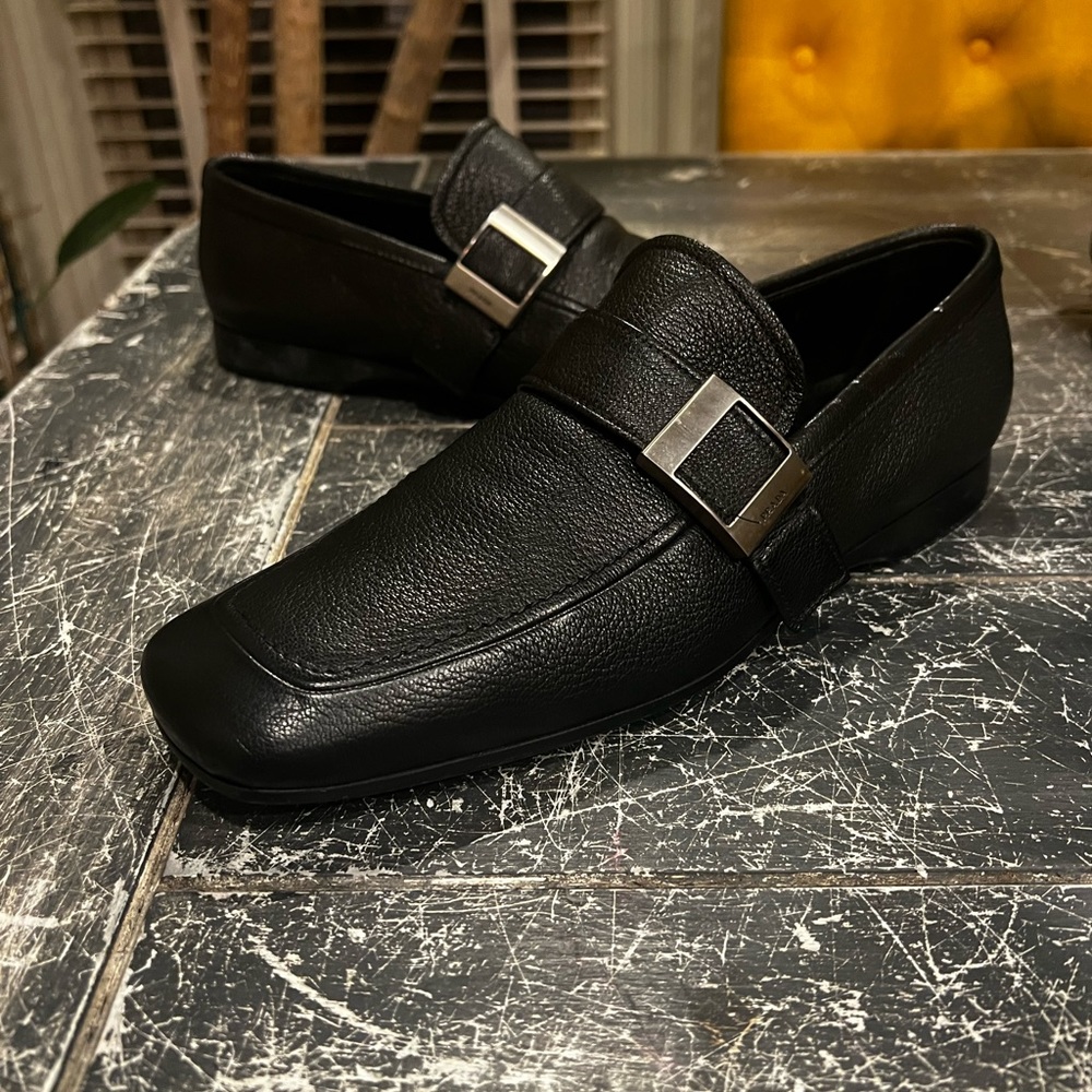 Prada side buckle loafers size 9.5 US